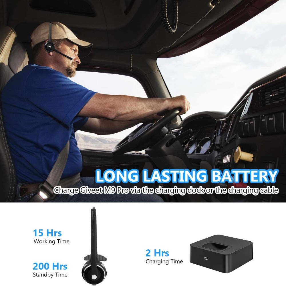 Giveet Bluetooth Headset w/Charging Dock - Picture 8 of 13